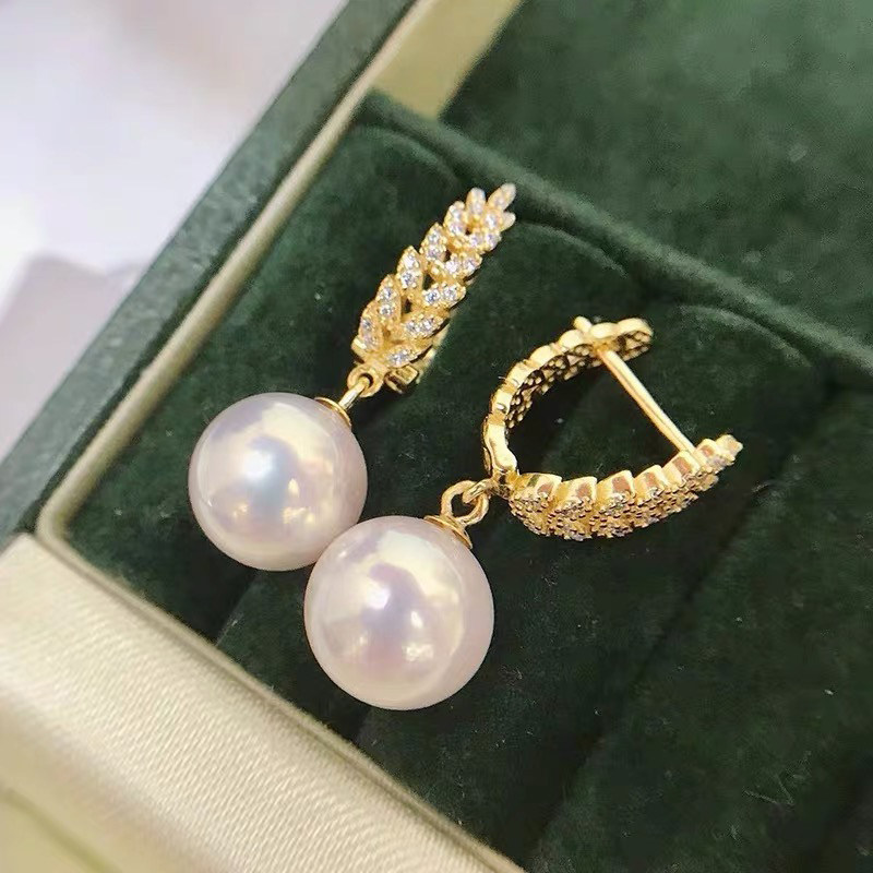 925银时尚流行饰品珍珠耳饰空托