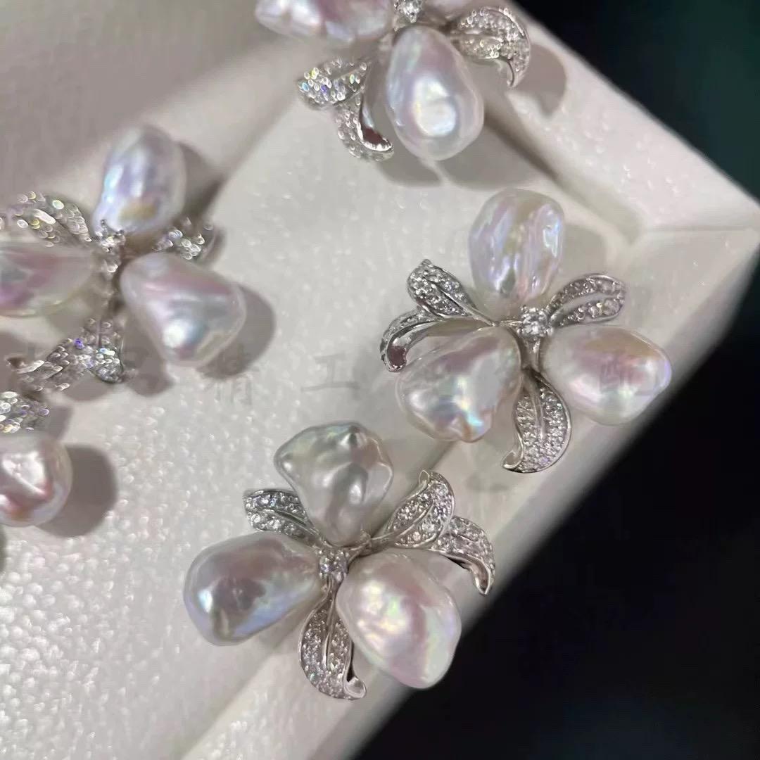 DIY珍珠配件S925纯银耳钉