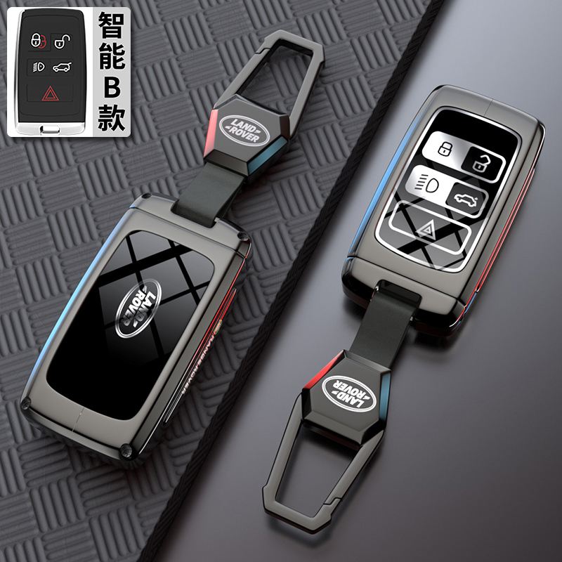 新款路虎揽胜发现者运动版钥匙套极光卫士车标改装星脉车壳扣包男