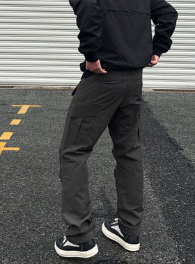 SOS 军鸟风cargo工装裤立体裁剪拼接直筒长裤多口袋微弹休闲裤男