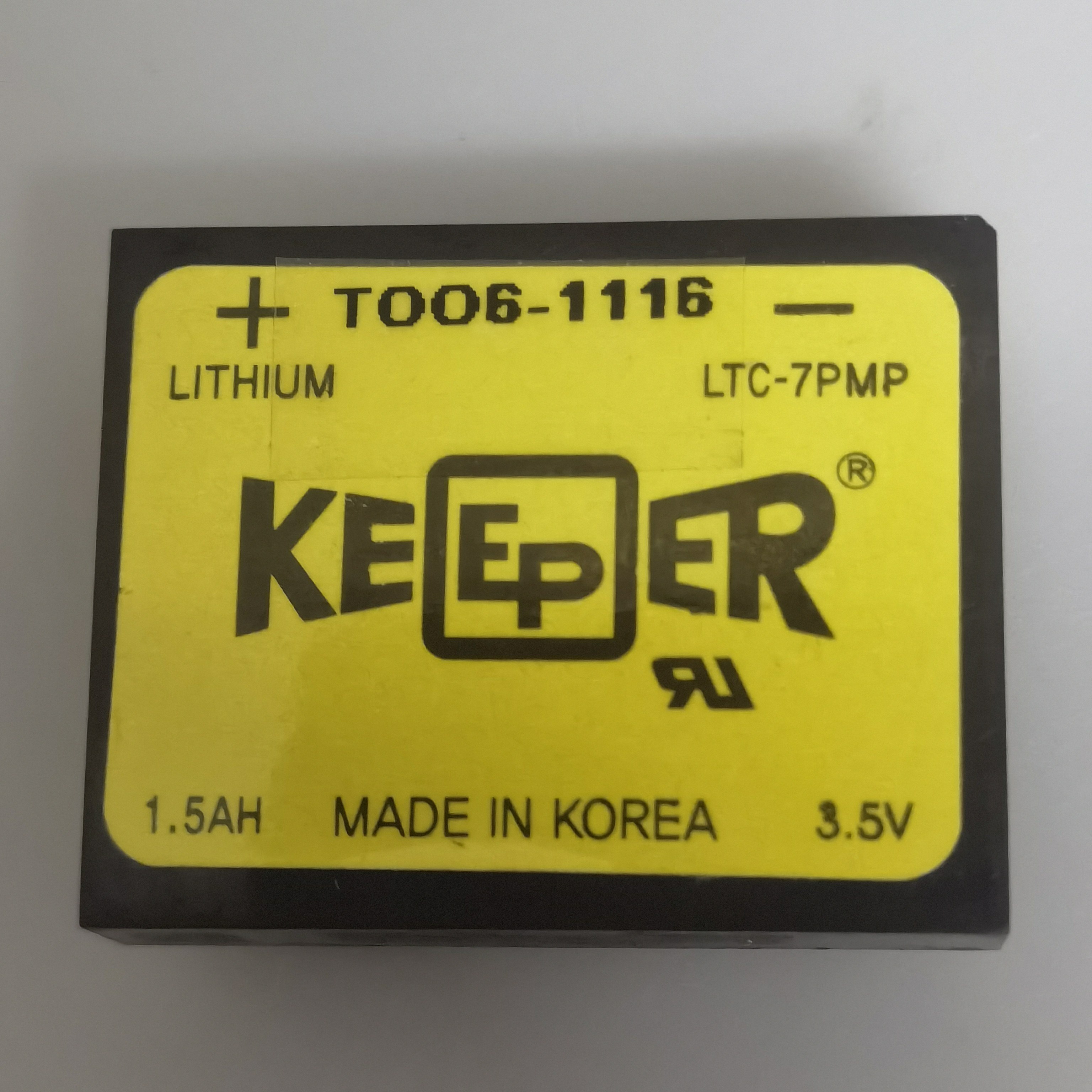进口二手原装KEEpER锂电池，型号LTC一7PMP，3.5V，1.5测试包好。