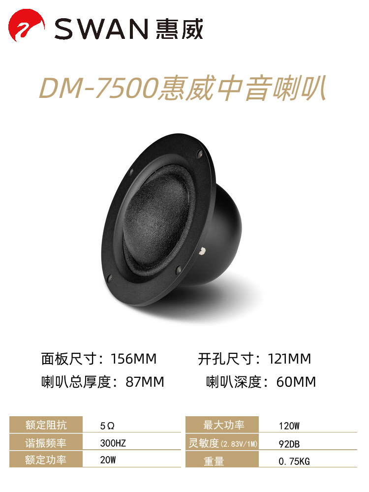 Hivi惠威扬声器纯中音