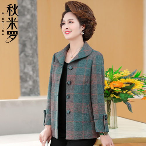 妈妈装春秋外套女短款