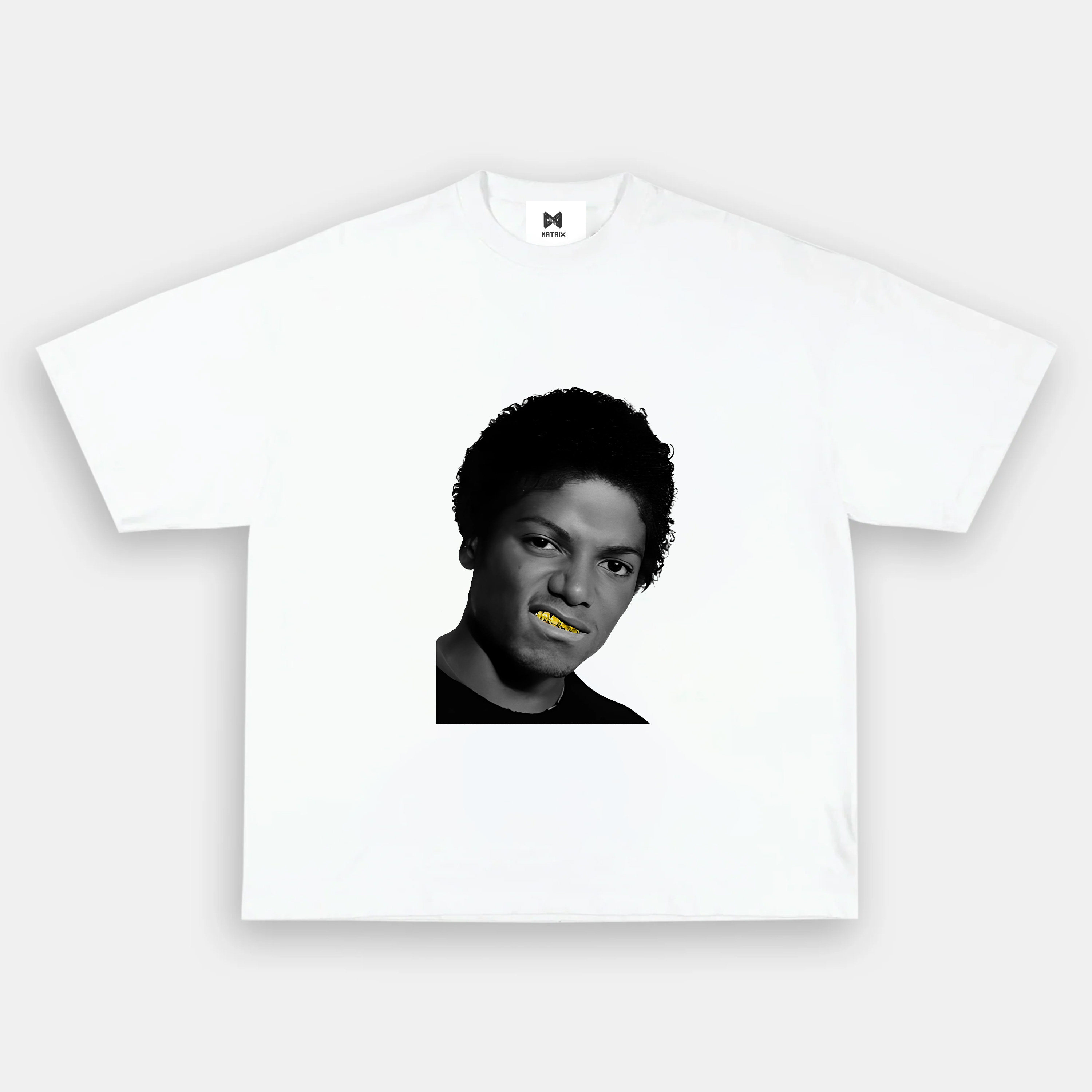 無限矩陣imatrix美式短袖t恤复古男宽松杰克逊印花纯棉圆领重磅