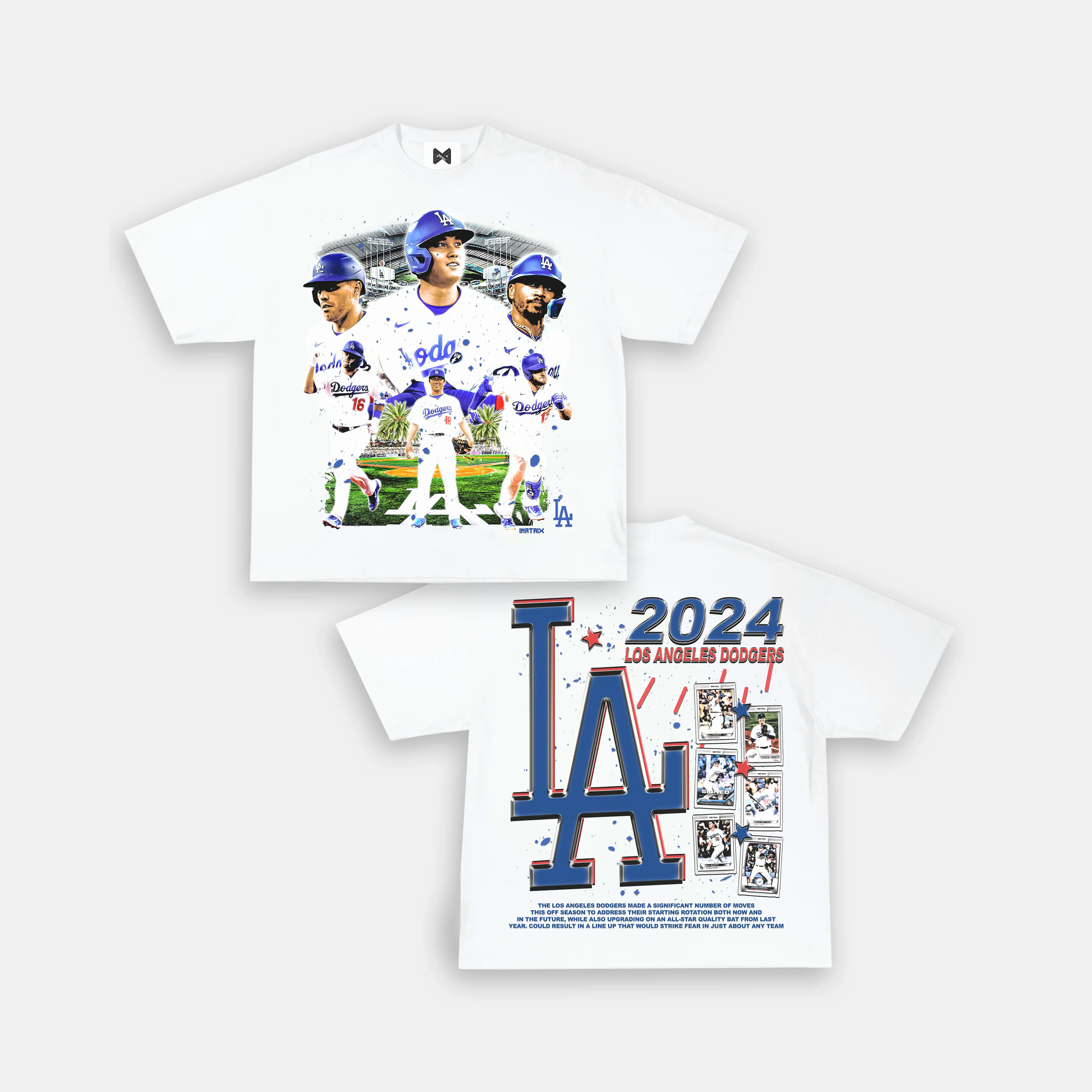 無限矩陣imatrix美式短袖t恤复古男宽松棒球大谷翔平花纯棉圆领