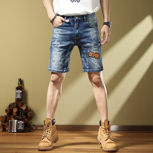 夏季薄款牛仔短裤男五分裤中裤
