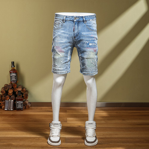 夏季薄款牛仔短裤男五分裤中裤