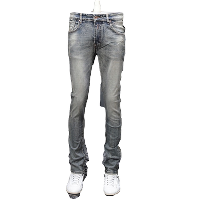 春秋新款复古浅蓝欧美简约牛仔裤