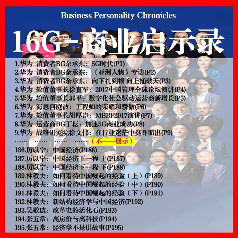 商界精英U盘学习商业思维视频