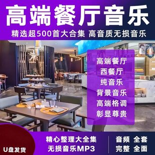 高端餐厅背景音乐U盘咖啡厅经典无损轻音乐西餐厅酒店mp3舒缓休闲
