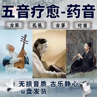 车载五音疗愈音药古琴琵琶古筝静心养生纯音乐u盘茶室无损音TF卡