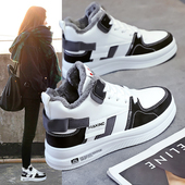 2024新款 ins百搭潮雪地短靴 女休闲运动高帮女鞋 冬季 加绒保暖棉鞋