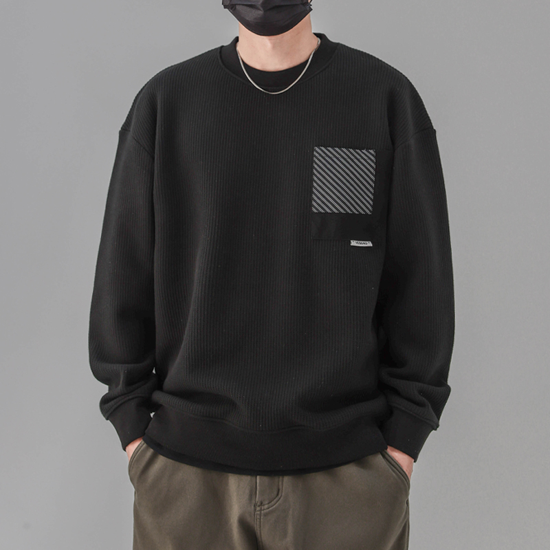 高级感拼接重磅加绒加厚卫衣