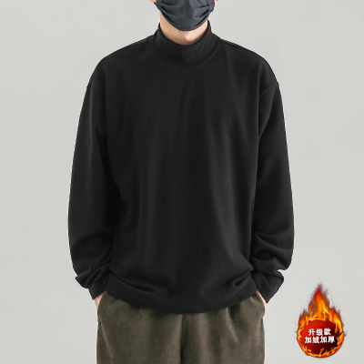 双面绒长袖T恤半高领打底衫