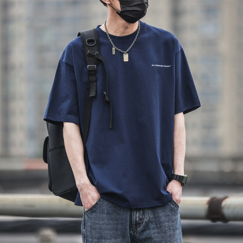 短袖宽松青年休闲体恤男
