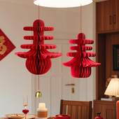 2026新款 马年新年福字春字灯笼挂件房门壁挂春节过年布置装 饰挂饰