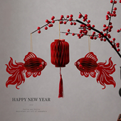 小红灯笼挂饰2026新款 新年装 饰挂件树上盆景挂饰春节年味氛围布置