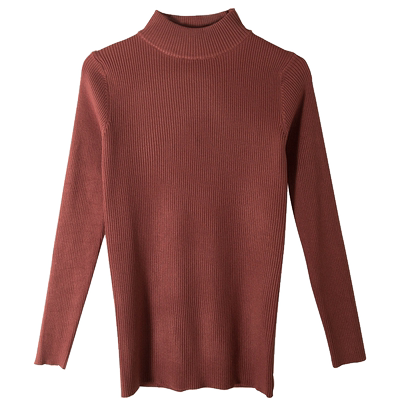 半高领毛衣女打底衫2025秋冬新款修身洋气内搭上衣紧身中领针织衫