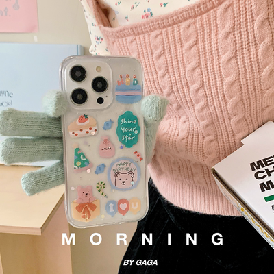 日韩小众可爱小熊vivo滴胶软壳女