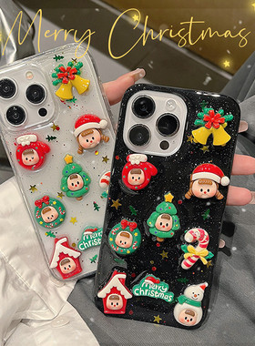 可爱立体圣诞雪人适用一加11 10pro手机壳ACE竞速ACE2pro新款滴胶1+9RT卡通8T软壳oneplus7tpro保护套日韩女
