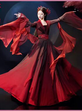 新款古典舞服装古风仙气飘飘绝美演出服国风舞蹈服艺考晚会演出服