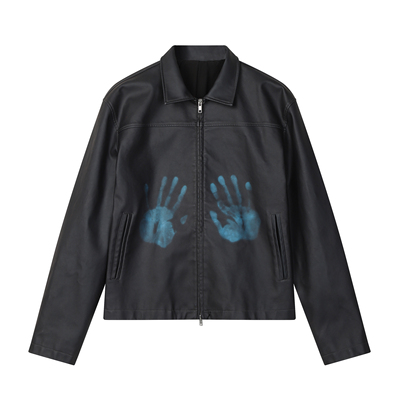 「bnuk」“Tai Ji”THERMAL DISCOLORATION JACKET皮衣夹克