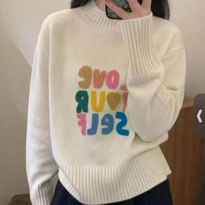 【BARRIFAIT】新款100%绵羊毛字母毛衣