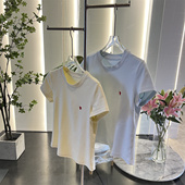 T恤 减龄冰淇淋色小板显瘦刺绣爱心短袖 BARRIFAIT 百搭时尚