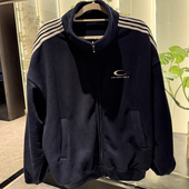 新款 BARRIFAIT 五条杠拼刺绣字母立领外套