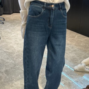 加厚绒直筒牛仔长裤 新款 BARRIFAIT