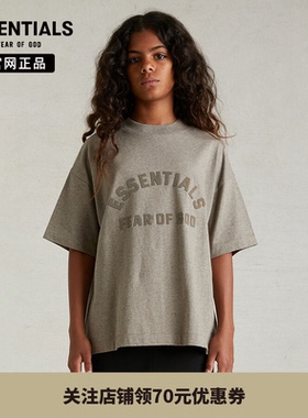 【24年新款】 Fear Of God Essentials儿童弧形大logo圆领短袖