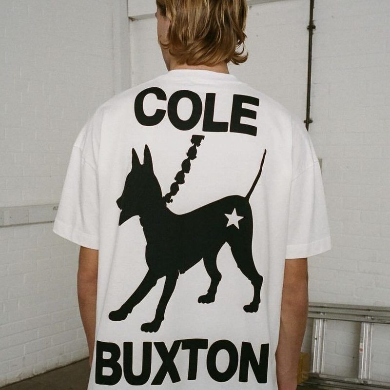 co宽松leton复古嘻哈T恤bux印花