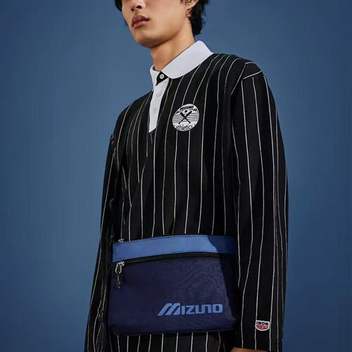 特价美津浓男子纯棉长袖POLO衫