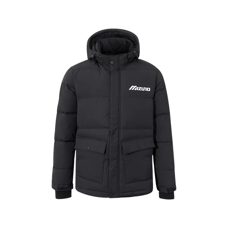 男子休闲运动中长款连帽羽绒服