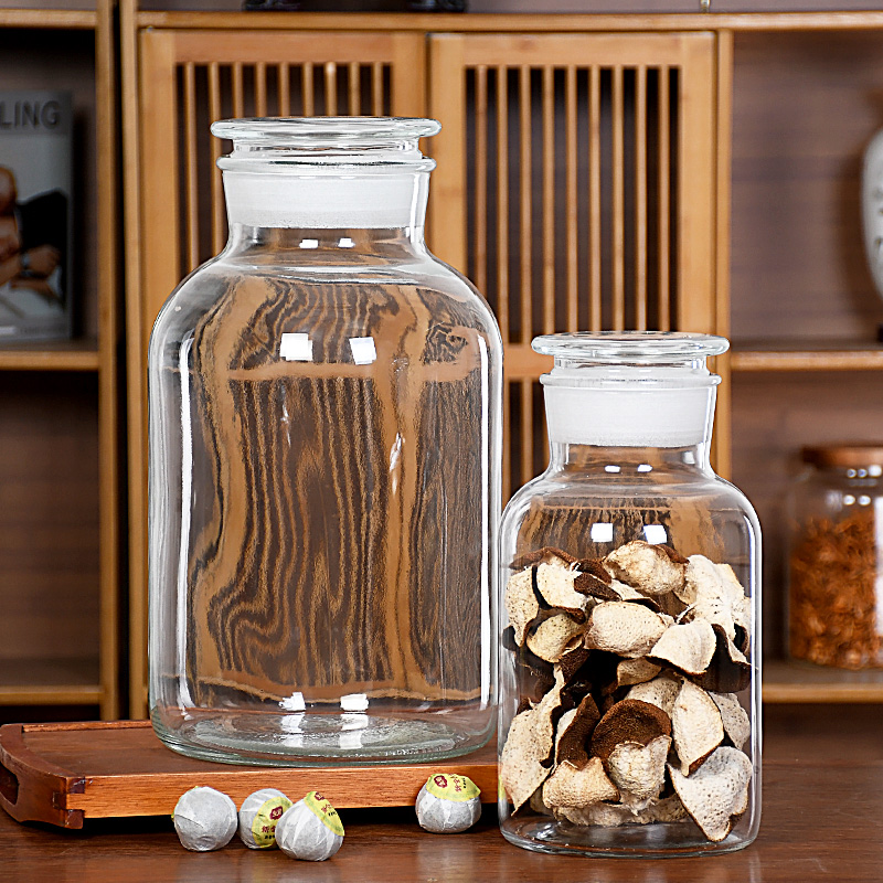 磨砂口药材展示瓶包装瓶密封罐