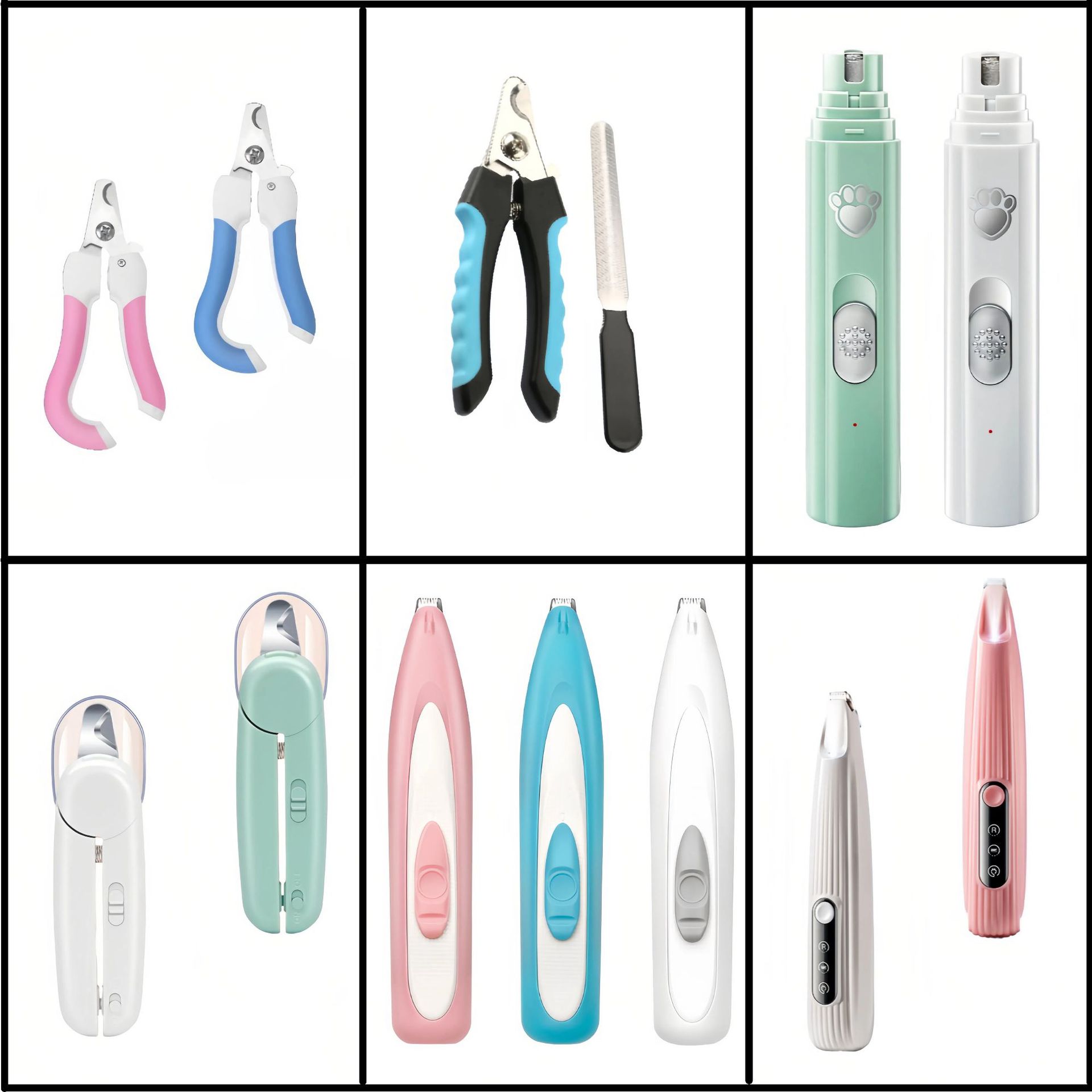 宠物电动磨甲器LED灯指甲钳猫狗指甲剪手动局部剃脚毛器宠物用品