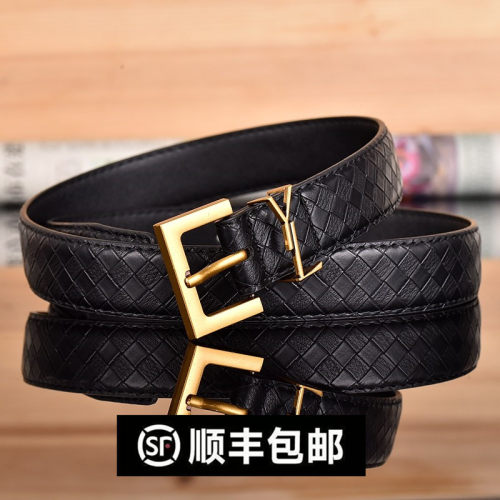 2024新款女士真皮腰带百搭装饰皮带夏季高级设计感黑色牛仔裤带潮