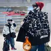 男童秋冬款 外穿棉服加绒加厚冲锋衣中大童风衣加棉派克服儿童潮酷