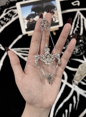 KILLSTAR暗黑系哥特风玻璃项链女巫的魔药瓶可装入你的香水和血液
