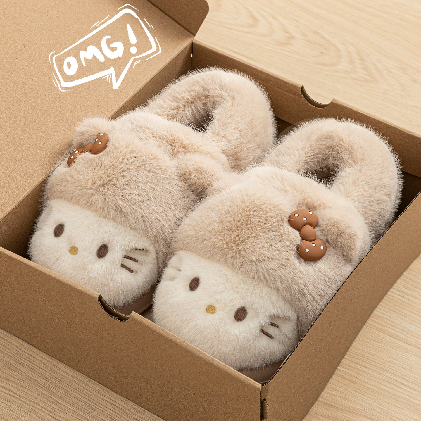 包跟棉拖鞋女士秋冬季新款家居防滑保暖毛毛加绒可爱KT猫棉鞋外穿,女鞋,棉鞋,淘宝优惠券,粉丝福利购,淘宝优惠卷