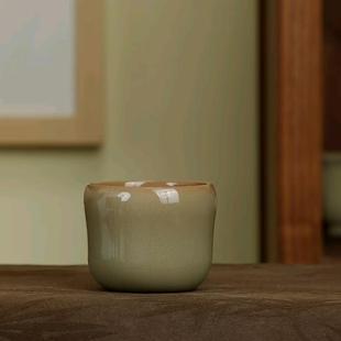 功夫茶具茶壶纯手工主人品茗杯 秋水葫芦杯铁胎严卫恩龙泉青瓷中式