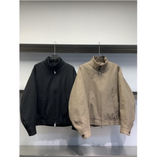 千鸟格美式 设计师款 25冬季 夹克90白鸭绒立领复古羽绒服男 独处