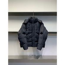 【独处】25冬季设计师款镂空可拆卸袖子90白鹅绒连帽宽松羽绒服男