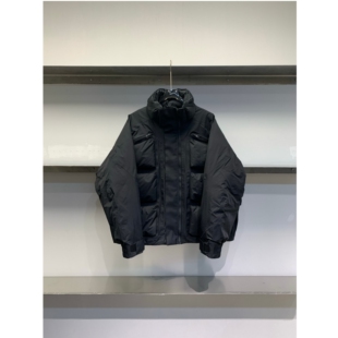 独处 工装 25冬季 90白鸭绒立领拉链收口袖 风拼接羽绒服 设计师款