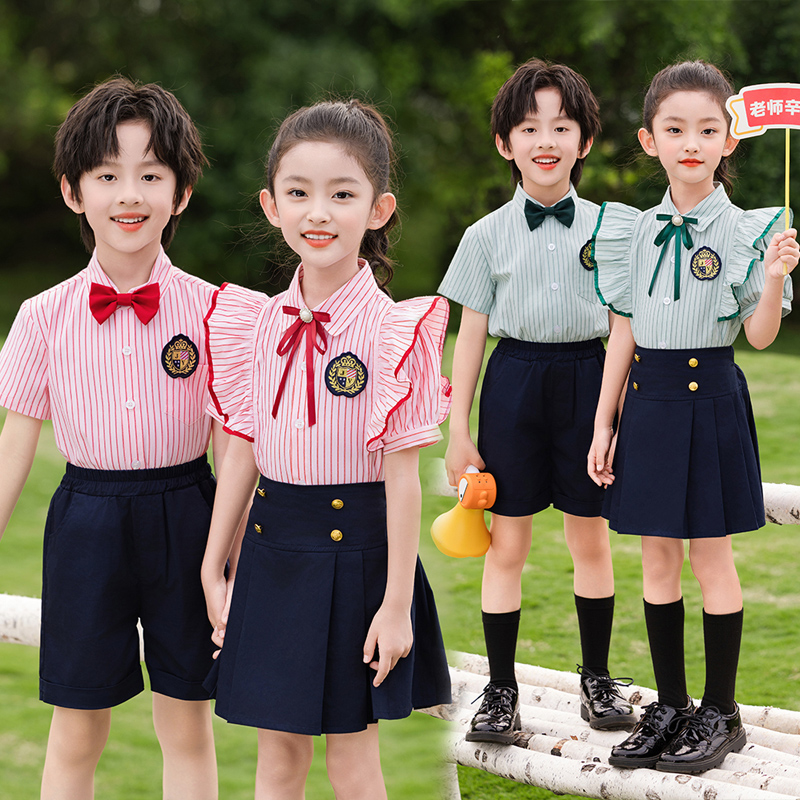 厂家直销麻烦看样英伦风演出班服