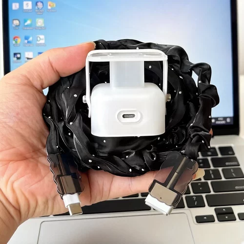 适用苹果MacBook Air M5 M4笔记本35W 40W充电器缠绕数据线保护套