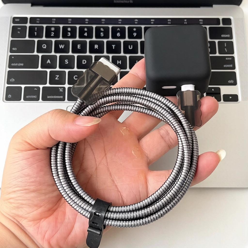 适用苹果MacBook Air M4 35W充电器外壳M5 40W数据线保护套线绕绳
