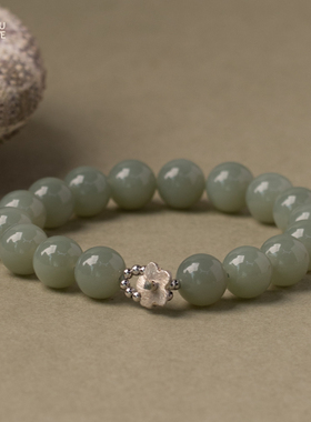 由子野丨纵马踏花向自由丨原创天然和田玉且末蓝手链手串小众手饰