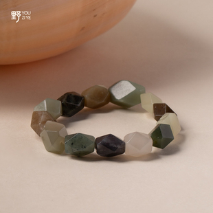 由子野丨多宝手串丨原创天然和田玉手工打磨切面手链手串小众新款