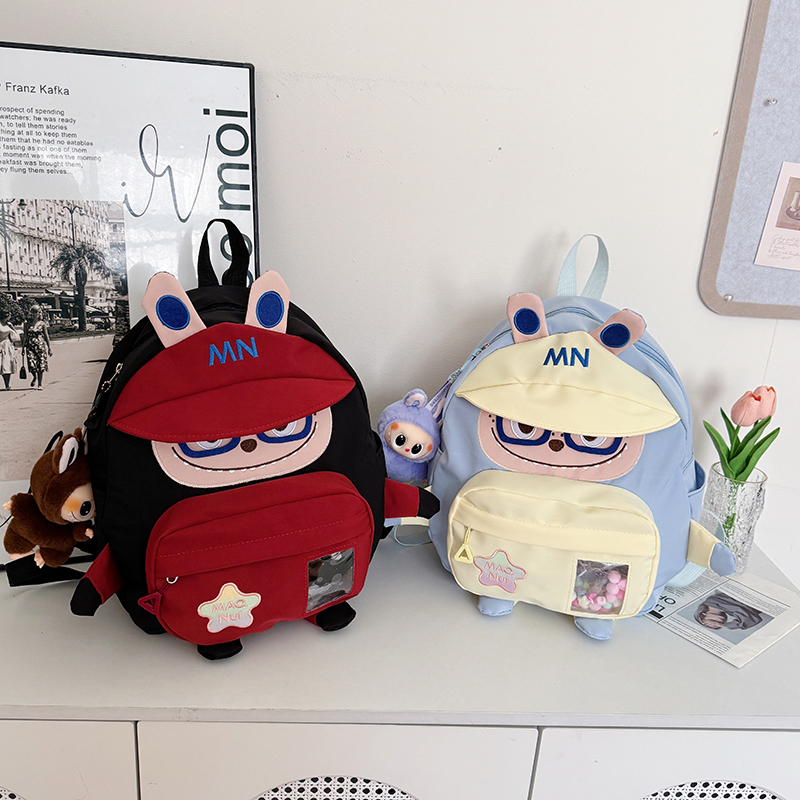 新款拉布布牛津布双肩包大容量小学生背包软妹少女双肩书包出游